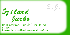 szilard jurko business card